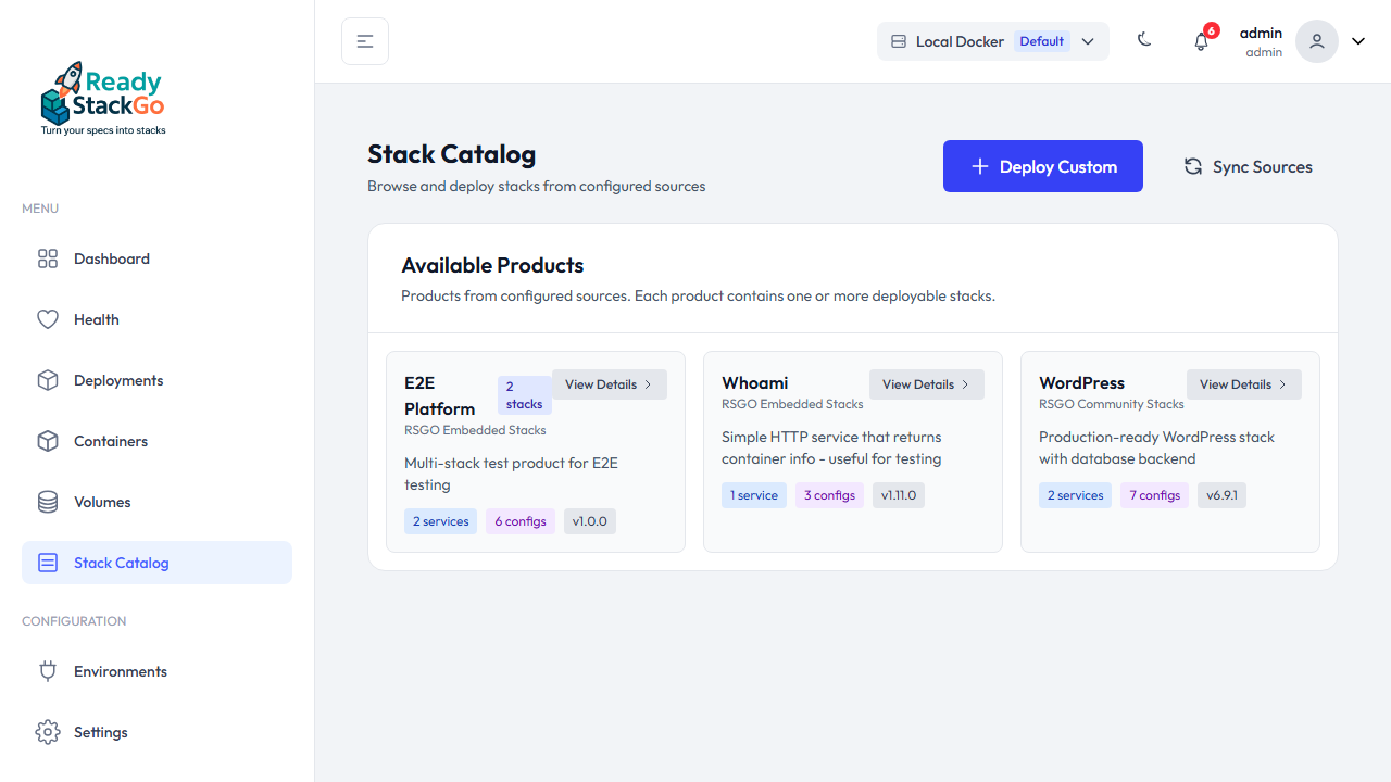 Multi-Stack Produkt im Katalog mit Stack-Badge