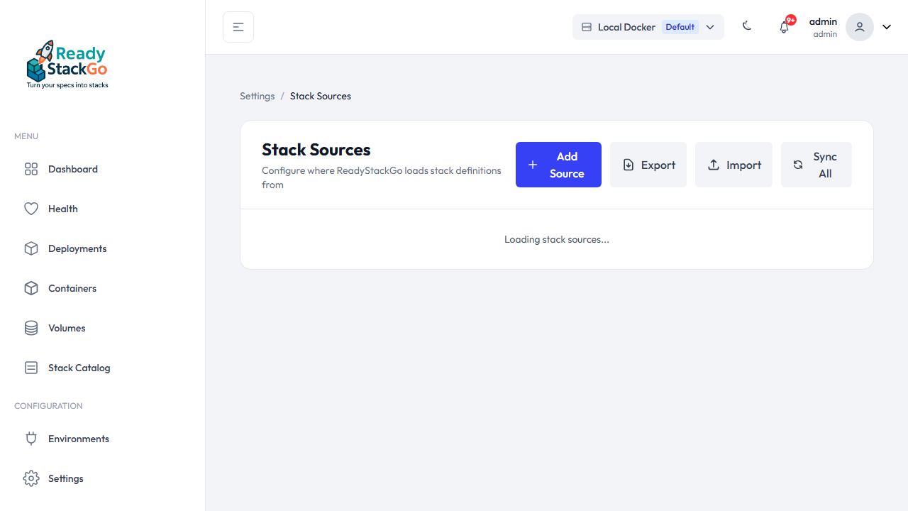 Quellen-Liste nach dem Hinzufügen einer Katalog-Quelle